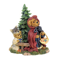 (2761) Boyds Bears Resin Lil' Red With B.B. Woof...Going To Grandma's, 5.25 Inch, Fairy Tale Bearstone Wolf 2452