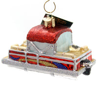 (28312) Old World Christmas Pontoon Boat, 2.25 Inch, Ornament  Water Cruising 46059