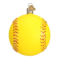 (28330) Old World Christmas Softball, 3.50 Inch, Sports Competitive Ornament 44090