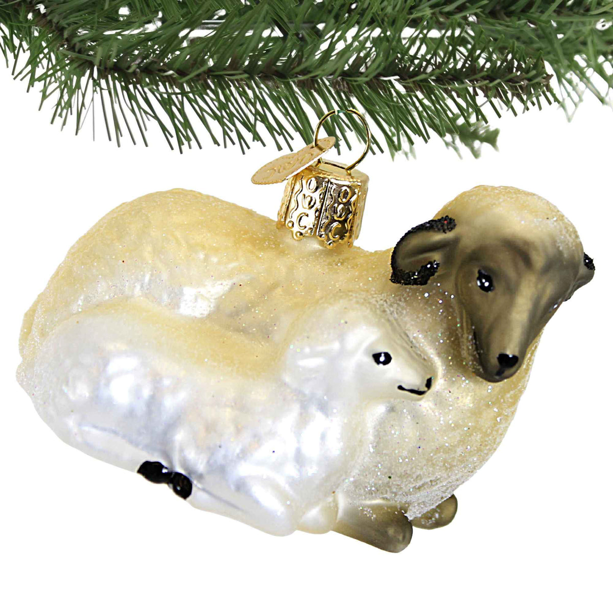 Old World Christmas Sheep With Lamb - - SBKGifts.com