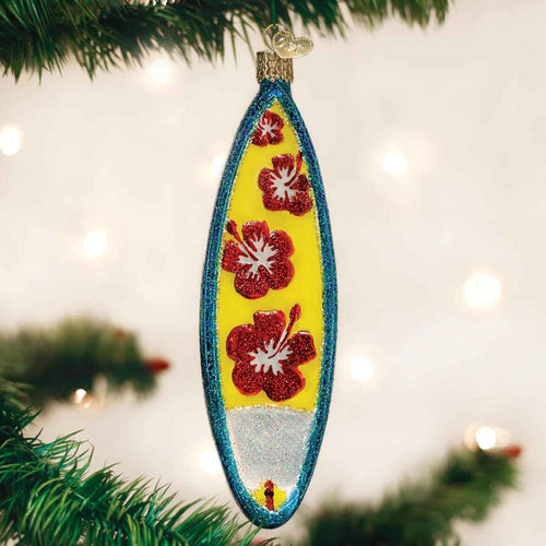 Old World Christmas Surfboard - - SBKGifts.com