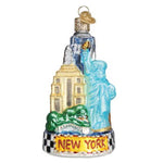 Old World Christmas New York City - One Ornament 4.25 Inch, Glass - Statue Liberty America 20083 (28389)