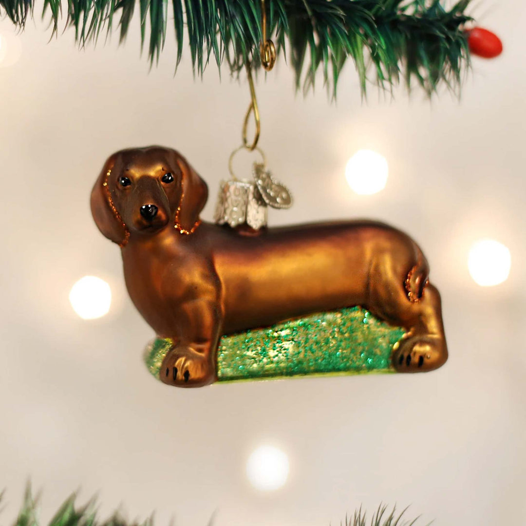 Old World Christmas Dashing Dachshund Puppy Ornament