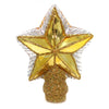 (28405) Old World Christmas Small Star Tree Top, 4.25 Inch, Gold Finial 50007