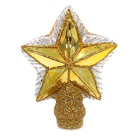 (28405) Old World Christmas Small Star Tree Top, 4.25 Inch, Gold Finial 50007