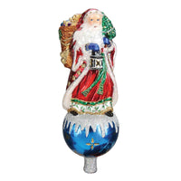 (28407) Old World Christmas Father Christmas Tree Top, 10.00 Inch, Finial Gifts Santa 50025