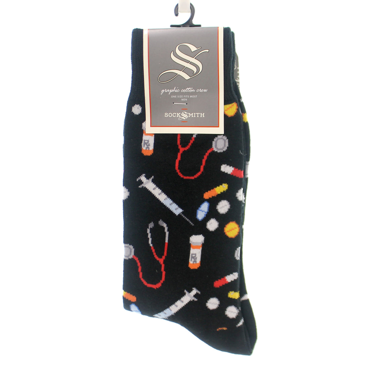 Socksmith Meds Black Socks - - SBKGifts.com