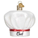 Old World Christmas Chef's Hat - One Ornament 2.5 Inch, Glass - Toque Cook Food 32239 (29812)
