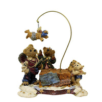 (2984) Boyds Bears Resin The Flying Lesson...This End Up, 7.50 Inch, Angels Bearstone Cloud 227801