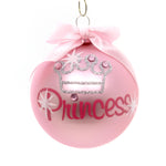 Holiday Ornaments Princess W/ Crown Glass Baby Girl Daddys Gg1408 (29942)