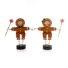 (29994) Lori Mitchell Gingerbread Boy & Girl, 5.75 Inch, Peppermint Candy Christmas 93916