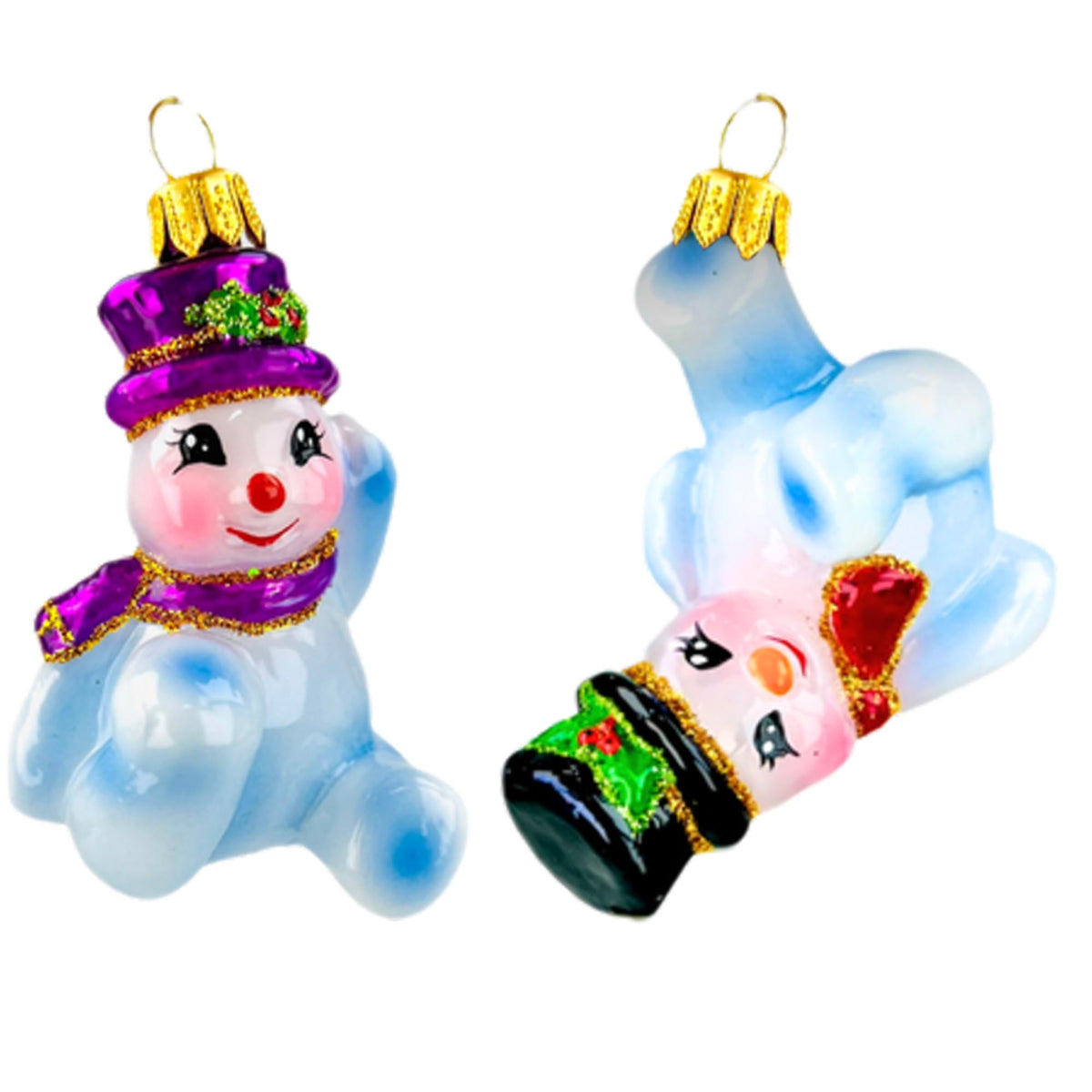 (63829) Pre-Order The Ornament King Winterwobbles 2Pc Set, 3.00 Inch, Mini Snowman Ornaments Tiny Treasures Tt44001 Set