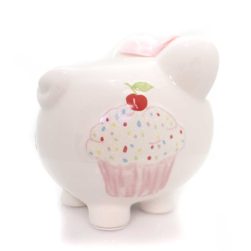 (30139) Child To Cherish Sprinkle Cupcake Piggy Bank, 7.75 Inch, Birthday Gift Save 36853