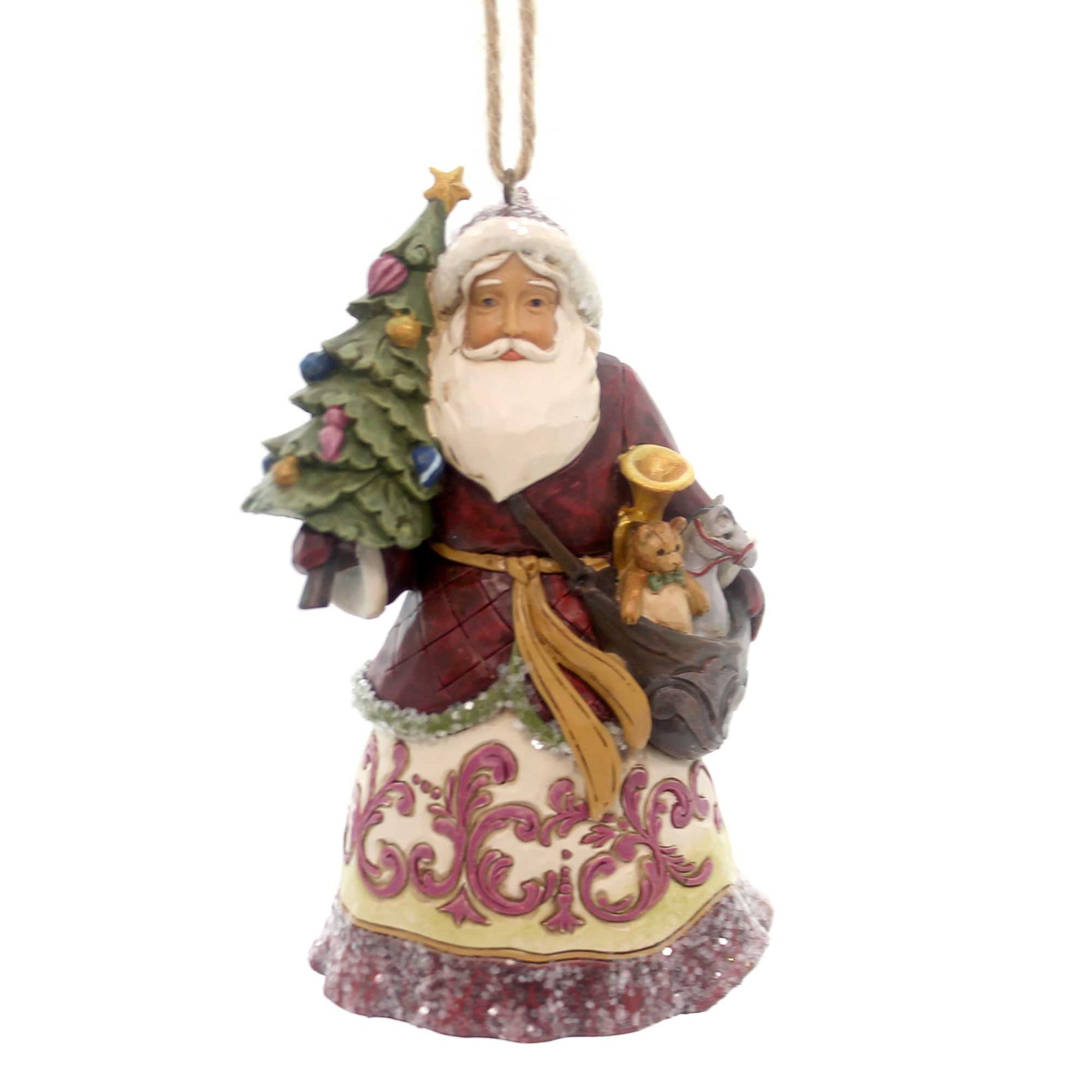Jim Shore Victorian Santa With Tree Polyresin Ornament Christmas ...