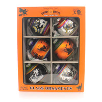 Shiny Brite 3.25 Halloween Flocked Rounds - - SBKGifts.com