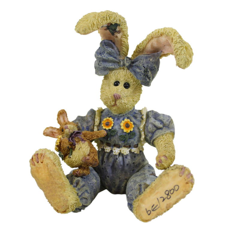 (3169) Boyds Bears Resin Winnie Hopkins & Bunnylove, 6.00 Inch, Easter Shoe Box Rabbit 3207