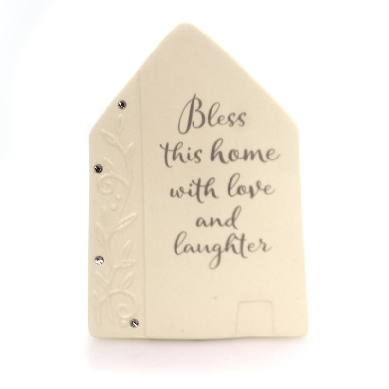 (31846) Foundations Bless Home Plaque, 4.00 Inch, Housewarming Welcome 4056505