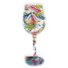 (31923) Tabletop Beach-Ey Dreams, 9.00 Inch, Lolita Wine Glass Hand Painted 4056861