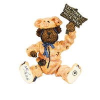 (3194) Boyds Bears Resin Pigadilly Honeyglaze...Dont Pig Out, 4.50 Inch, Shoe Box Bear Pork 3231