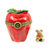 (3241) Boyds Bears Resin Miss Macintoshs Apple W/ Corey, 1.75 Inch, Treasure Box 392152