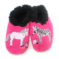 (32424) Snoozies Classic Splitz Zebra Medium, 3.00 Inch, Non-Slip Comfy Warm Wcszzeb Med