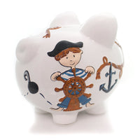 (32469) Child To Cherish Pirate Piggy Bank, 7.75 Inch, Money Saver 36867