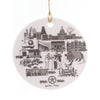 (32510) Holiday Ornaments Austin, Texas Flat Ornament, 3.00 Inch, Alamo Landmarks Lone Star Ciaus005