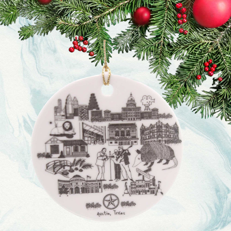 Holiday Ornaments Austin, Texas Flat Ornament - - SBKGifts.com