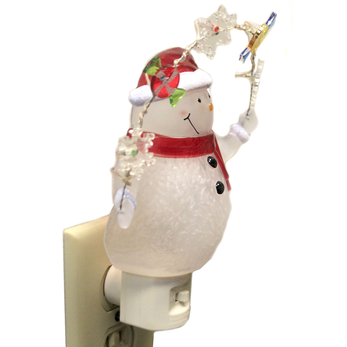 Roman Snowman/Snowflakes Night-Light - - SBKGifts.com