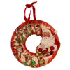 (33065) Primitives By Kathy Vintage Red Santa Wreath, 12.75 Inch, Reindeer 32272