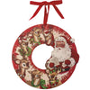 Primitives By Kathy Vintage Red Santa Wreath - - SBKGifts.com