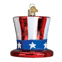 (33119) Old World Christmas Uncle Sams Hat, 2.75 Inch, Ornament Patriotic Usa July 4Th 36206