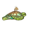 (33133) Old World Christmas Green Sea Turtle, 1.75 Inch, Ornament Ocean Tortoise 12167