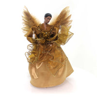 (33634) Tree Topper Finial Dark Hair Angel Treetopper, 13.00 Inch, Electric Lighted Ul2200