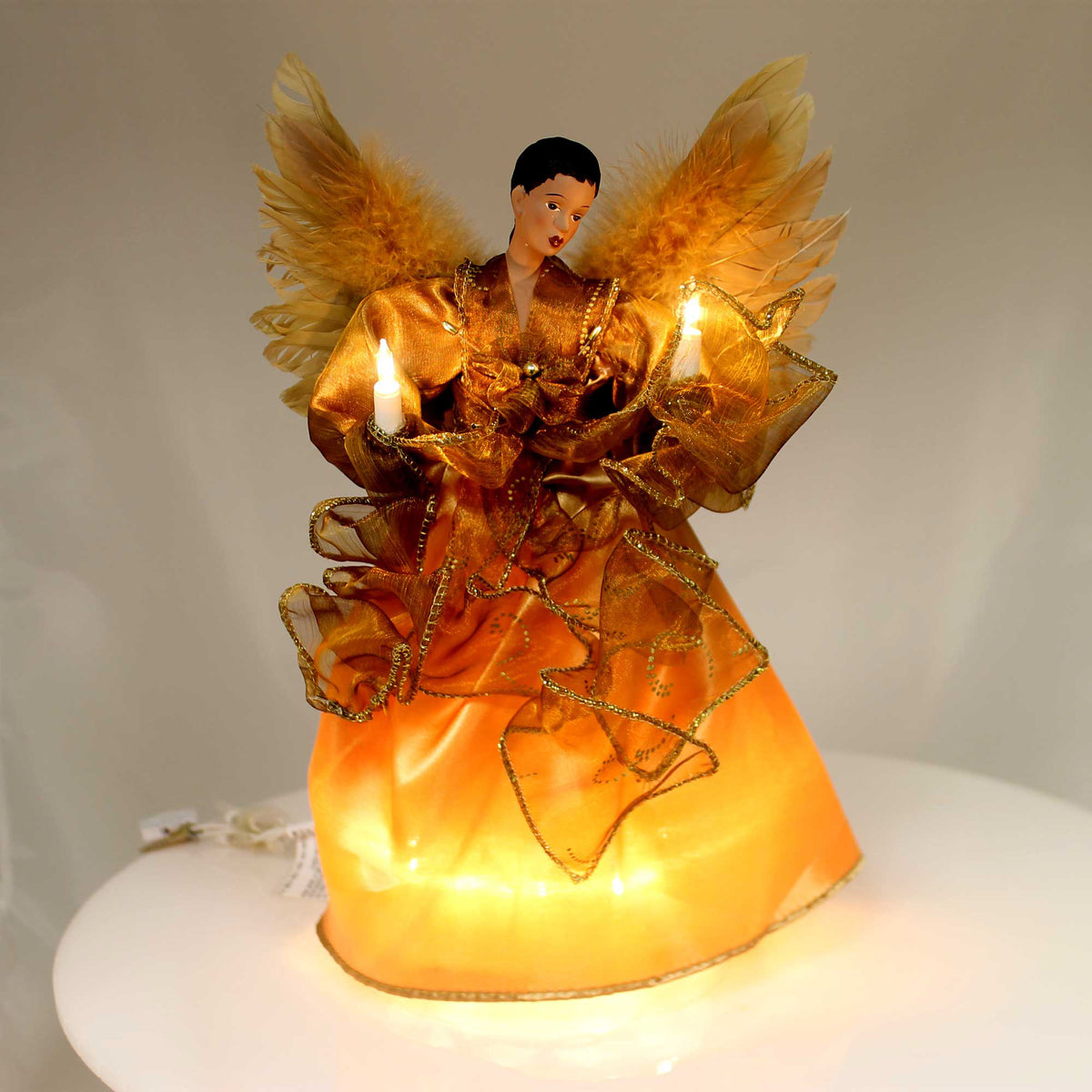 Tree Topper Finial Dark Hair Angel Treetopper - - SBKGifts.com