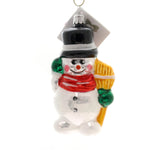 4.50 Inch Snowman With Broom Ornament Frosty Sn210 (34508)