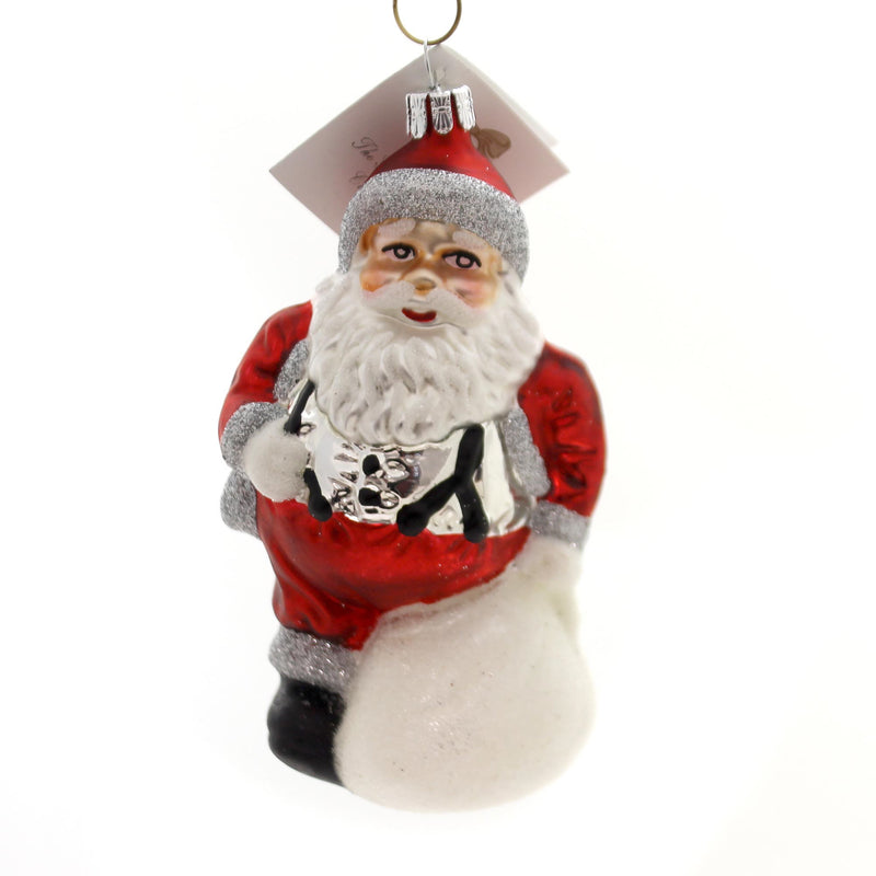 5.25 Inch Santa With White Bag Ornament Claus Christmas St704 (34522)