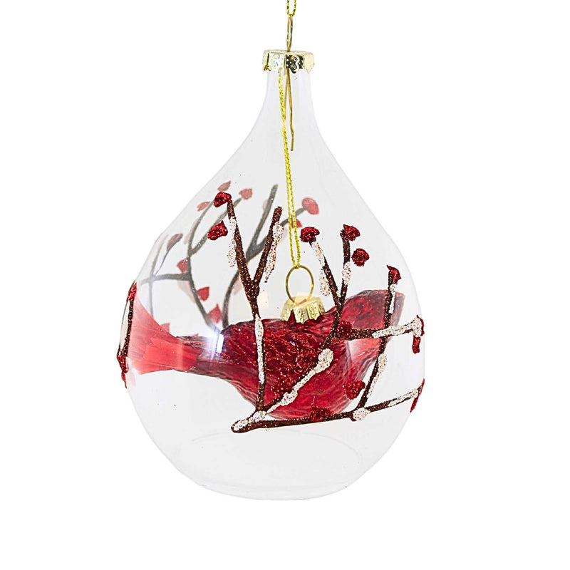 Enesco Cardinal In Teardrop Ornament - - SBKGifts.com