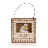 (35340) Christmas Baby's First Christmas Frame, 4.50 Inch, Picure Holder Ornament 36062