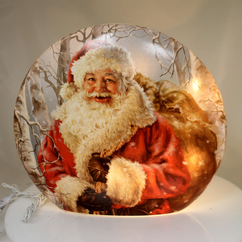 Stony Creek Santa Lighted Round Vase - - SBKGifts.com