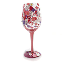 (35631) Lolita Glassware I Love You Mom- Love My Wine, 9.00 Inch, Lolita Wine Glass Flowers 4057886