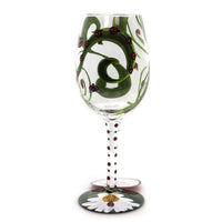 (36313) Lolita Glassware Ladybug Lolita Wine Glass, 9.00 Inch, Hand Painted 6001626