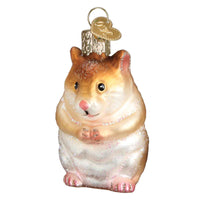 (36727) Old World Christmas Hamster, 2.75 Inch, Fury Rodent Ornament Pet 12530