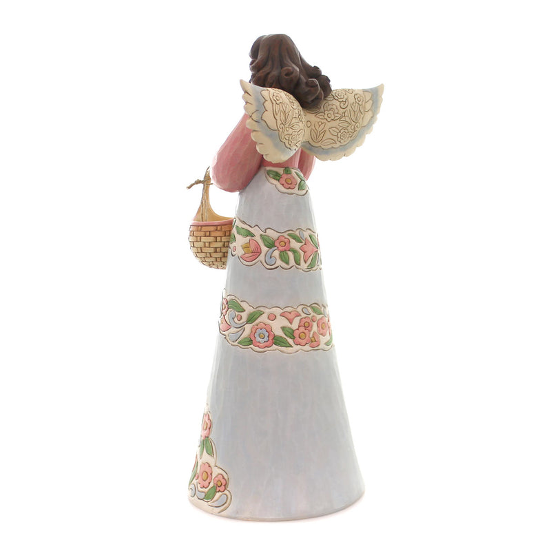 Jim Shore Angel With Basket Garden Statue - - SBKGifts.com