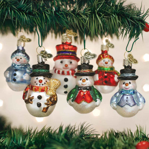 Old World Christmas Mini Snowman Set - - SBKGifts.com