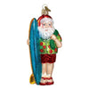 (36824) Old World Christmas Surfer Santa, 5.25 Inch, Ornament Beach Ocean 40060