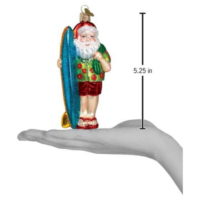 Old World Christmas Surfer Santa - - SBKGifts.com