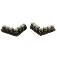 (37036) Department 56 Accessory Row Of Skulls Curved, 0.50 Inch, Halloween Hedge Corner 6001747