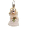 (37357) Inge Glas Mistletoe Love Ornament, 3.25 Inch, Christmas Angel 10031S016