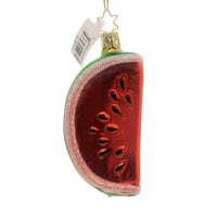 (37358) Inge Glas Slice Of Summer Ornament, 4.00 Inch, Watermelon Christmas 10034S018